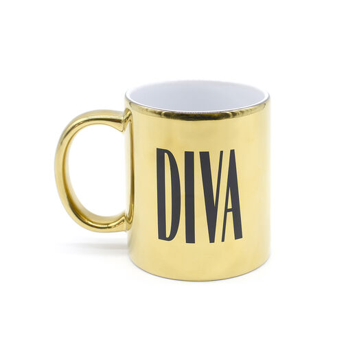 Metallic gold DIVA mug